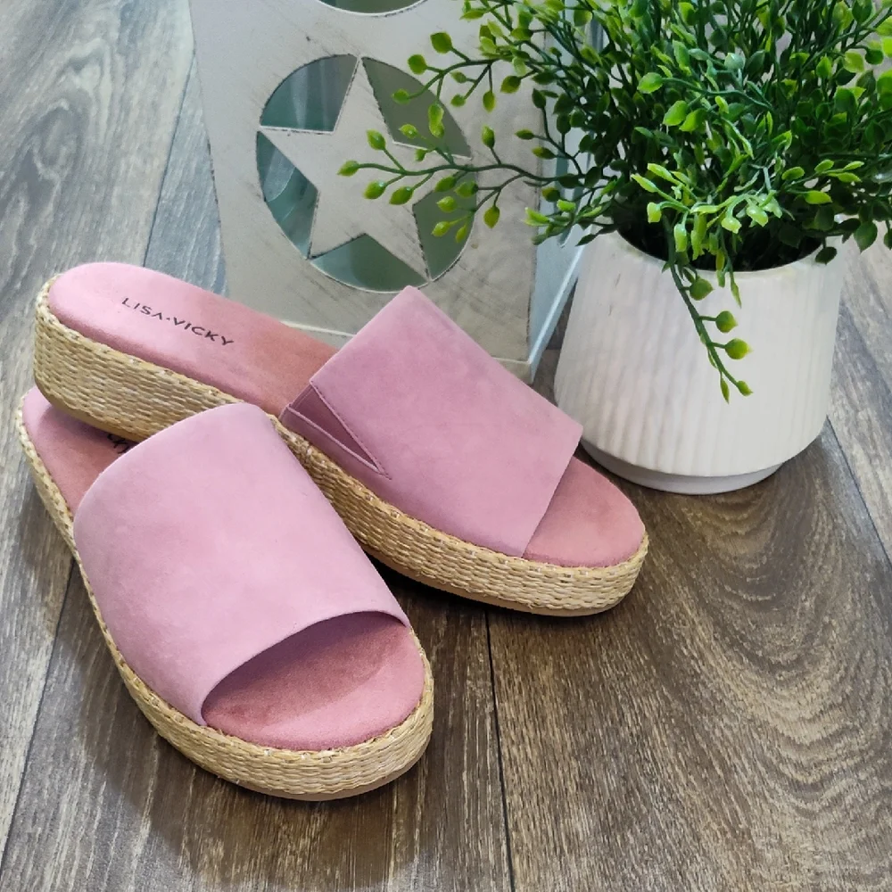 Pink Platform Sandals - Picture 1 of 5